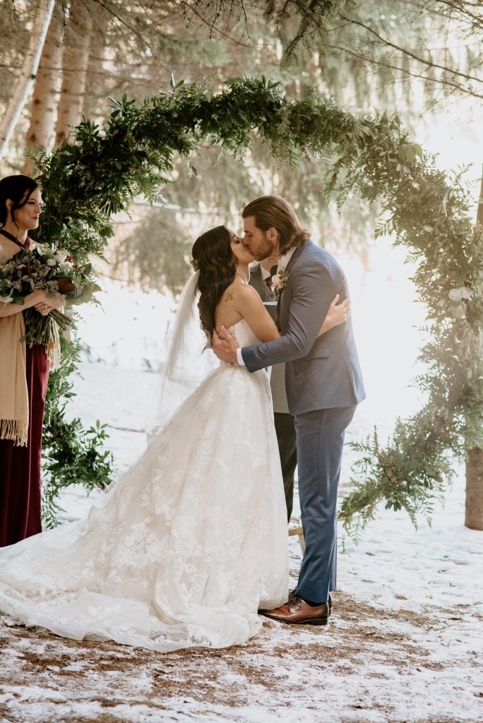 Winter Wedding at the Pine Tree Barn