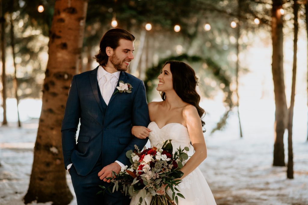 Winter Wedding at the Pine Tree Barn