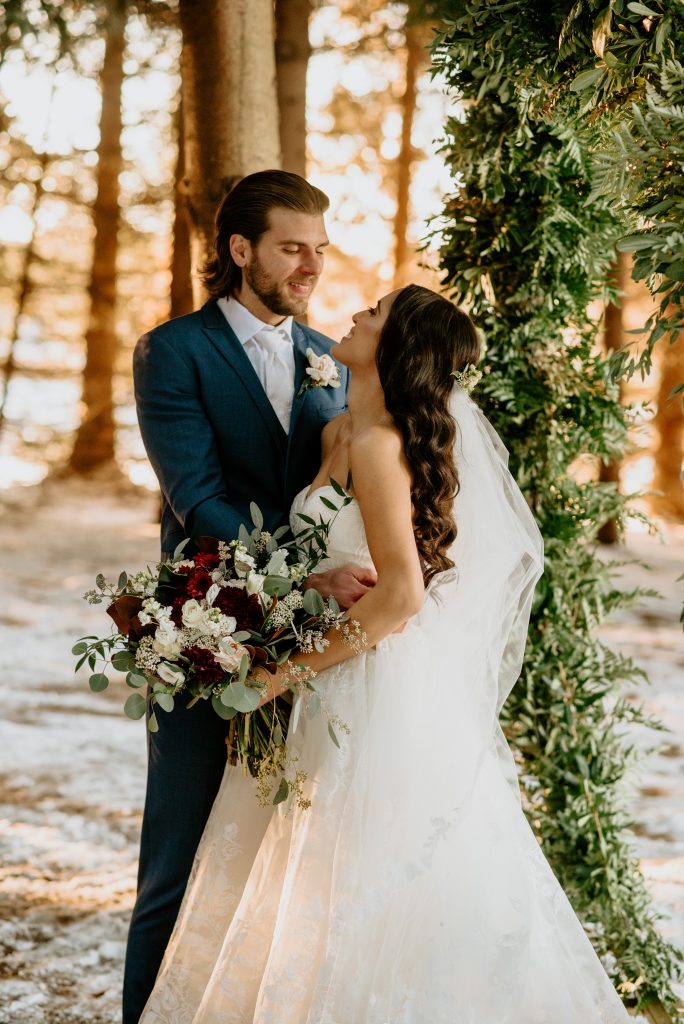 Winter Wedding at the Pine Tree Barn