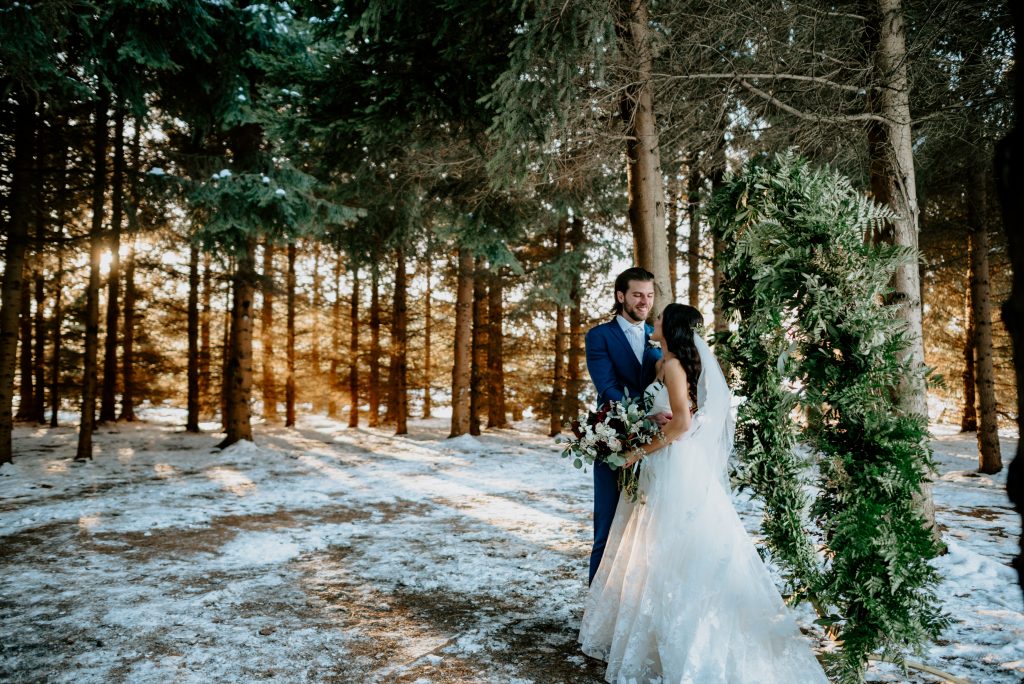Winter Wedding at the Pine Tree Barn